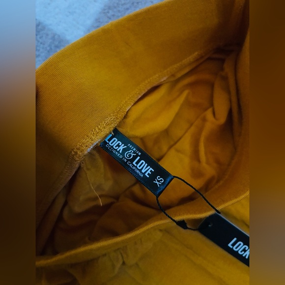 🍂 NWT | Lock & Love | Fall Mustard Amber Yellow Flowy Maxi Skirt XS - Picture 11 of 15